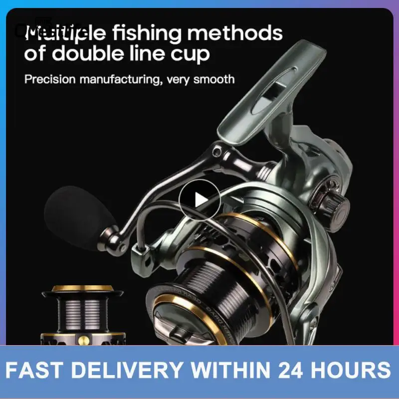 

JH3000 4000 Fishing Reels Double Metal Spool Handle No Gap Squid Saltwater Carp Coil Spinning Reel Outdoor Fishing Supplies