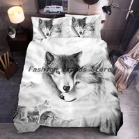wolf cute animal bedding set 3d printing kids adult luxury gift duvet cover comfortable home textiles single full king size
