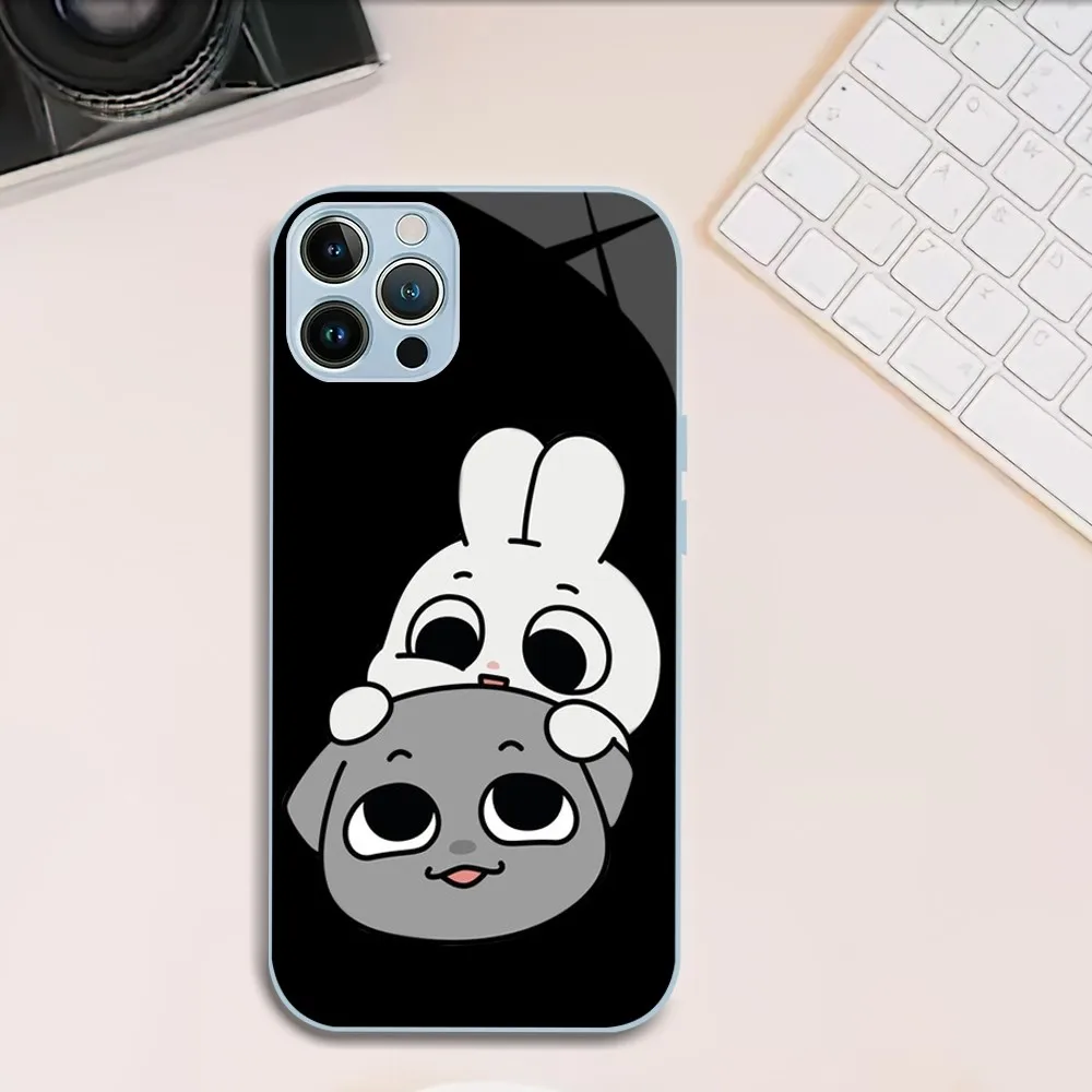 Милый мультяшный чехол K-Kkamang для телефона iphone из закаленного стекла 11 14 12 13 Mini Pro