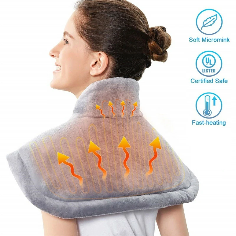 

Winter Electric Heating Pad Moist Neck Back Shoulder Heating Pad Warmer Pain Relief Heat Therapy Temperature EU US Controller