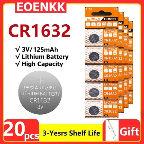 Литиевые кнопочные батарейки CR1632, 3 в, 2-50 шт