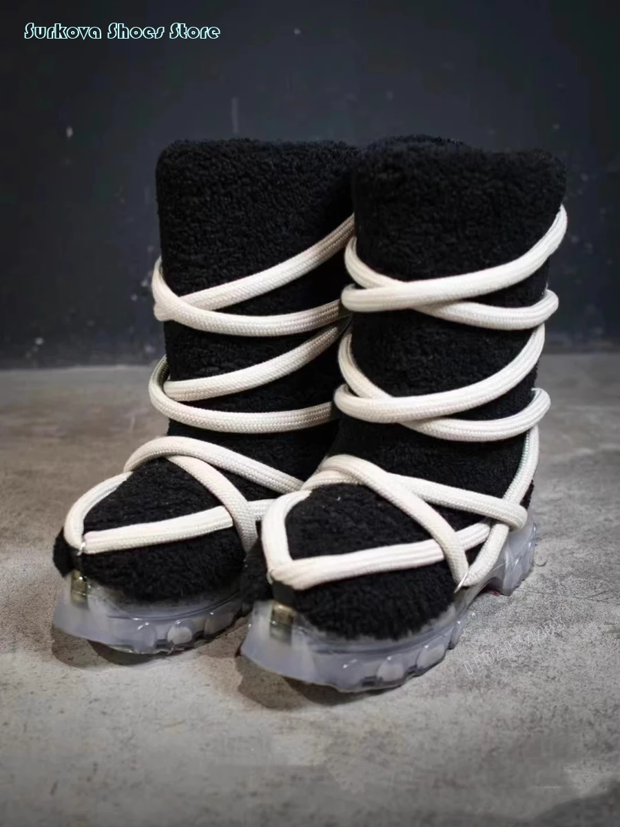 Surkova Снегоступы до середины икры с дизайном из искусственного меха Lover