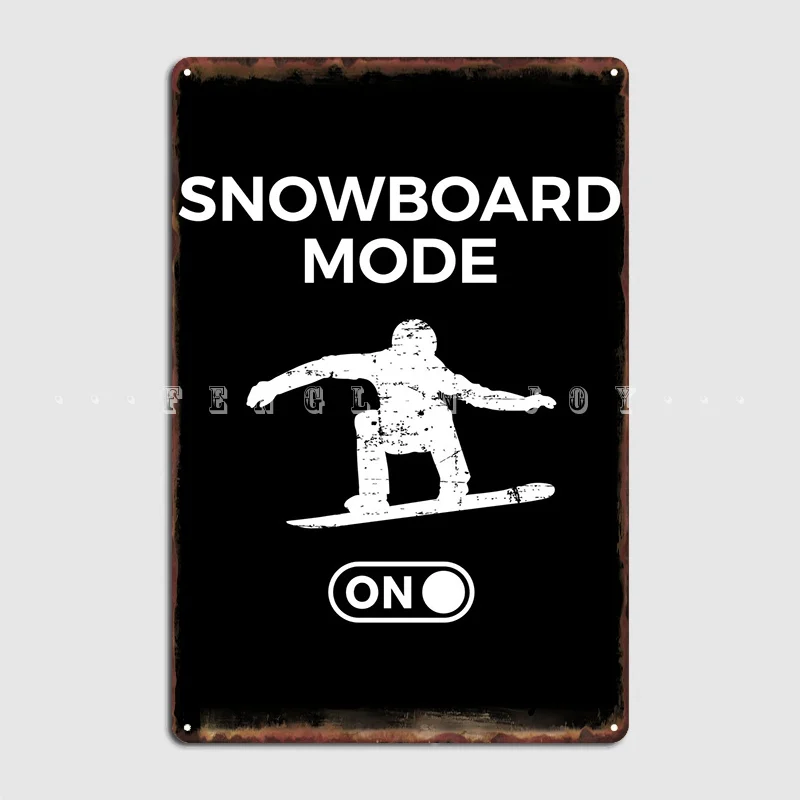 

Snowboard Gift Winter Poster Metal Plaque Club Create Club Bar Wall Plaque Tin Sign Posters