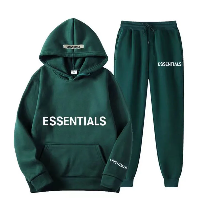 Men's Essentials Hoodies Pants Set Brand Cotton Sweatshirt Sweatpants Fashion Man Clothes Winter Streetwear Tracksuit Outfits