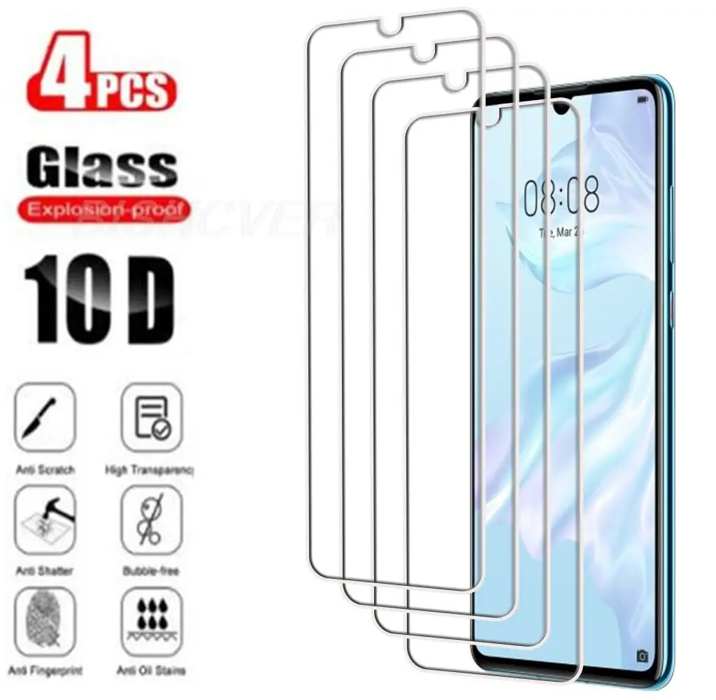 4 шт., закаленное стекло для Huawei P30 6,1 дюйма