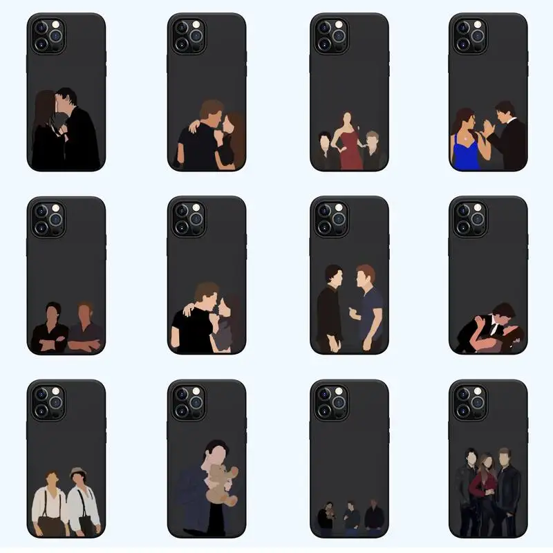 

The Vampire Diaries Damon CARTOON ART Phone Case For iPhone 13 12 11 mini pro XS MAX 8 7 6 6S Plus X SE 2020 XR