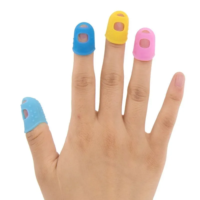 

5pcs Relief Play Pain Gloves Finger Cover Anti-Slip Hands Coat For Ukulele Electric Acoustic Guitar Stringed Musical Instrument