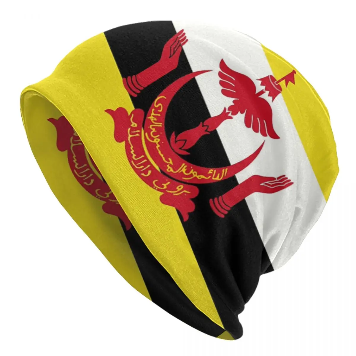 

Шапочки с брунейским флагом, облегающие шапки, шапки унисекс, зимняя теплая вязаная шапка для женщин и мужчин, уличная шапка для взрослых, ша...
