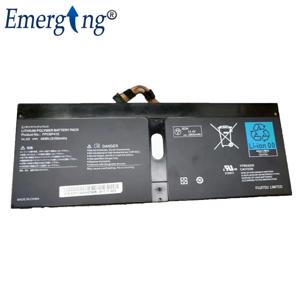 Аккумулятор для ноутбука FUJITSU LifeBook FPB0305S U904-0M75A1DE U9040MXPB1DE 14 4 В 3150 мАч 45 Вт/ч FPCBP412