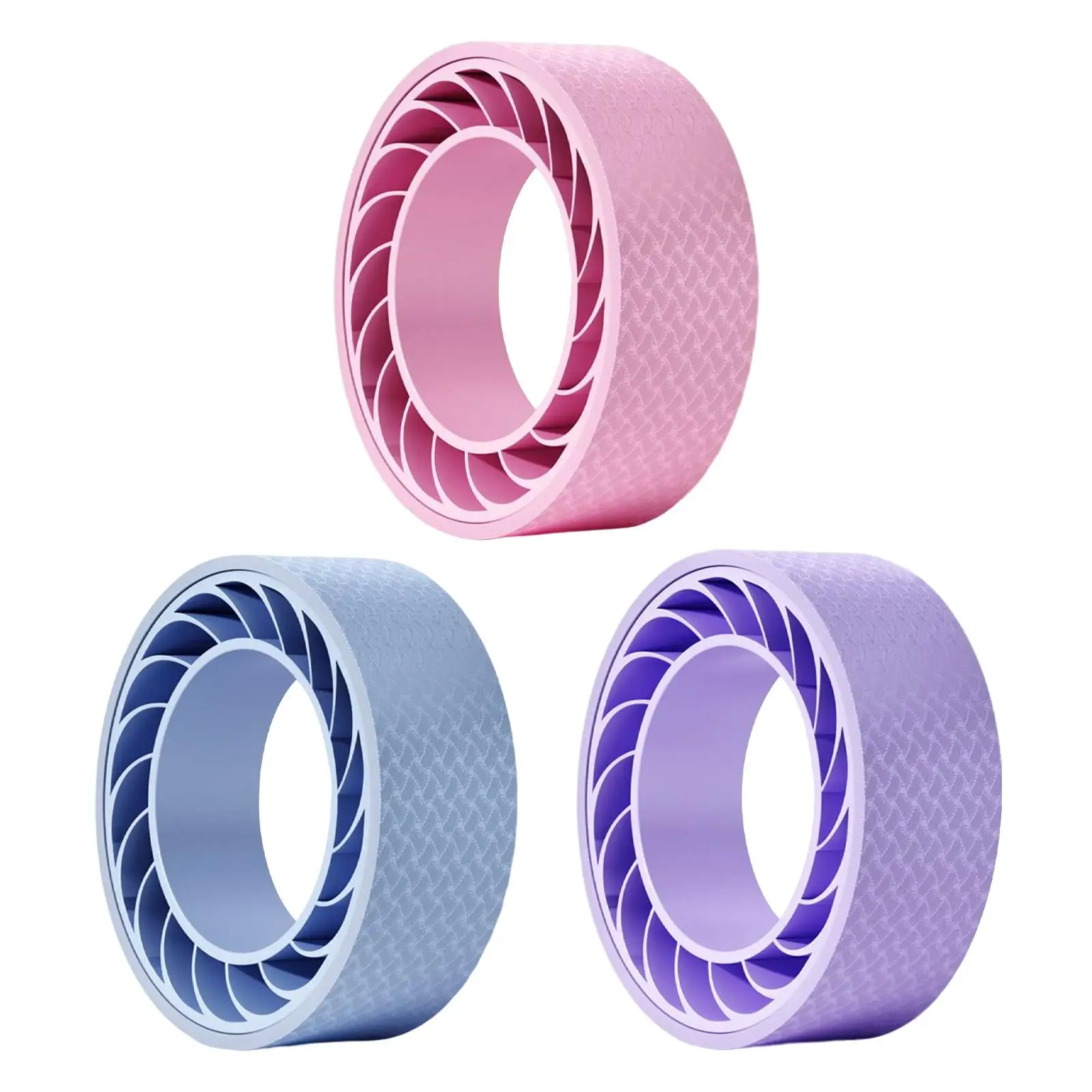 

Yoga Pilates Circle, Yoga Roller Ring Wheel Sweat Absorbing Lightweight Back for Body Flexibility Exercise Back Stretcher