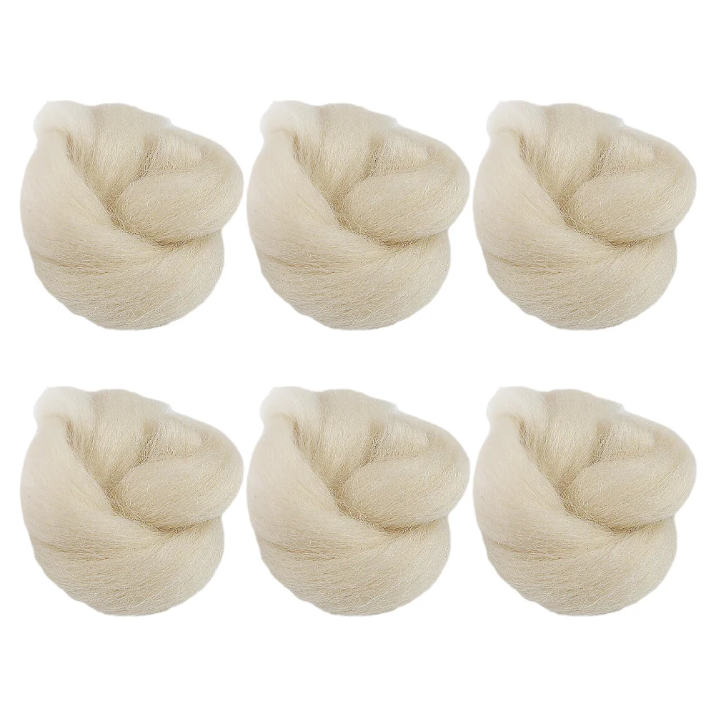 

6Pcs Lambs Wool for Toes Supple Toe Separator Sweat-absorbing Overlapping Toe Separator