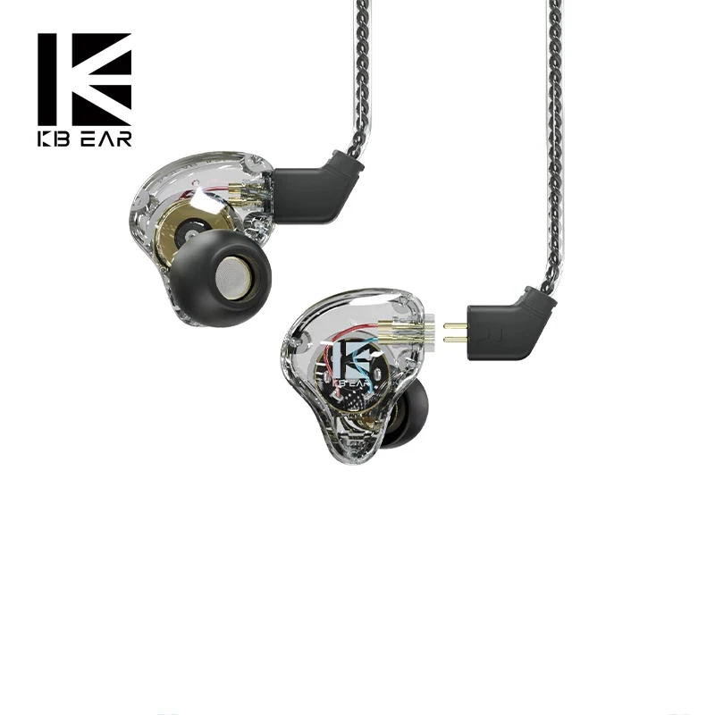 

KBEAR KS1 наушники с двойной магнитной цепью, динамические проводные наушники-вкладыши для монитора, музыкальные спортивные наушники-вкладыши,...