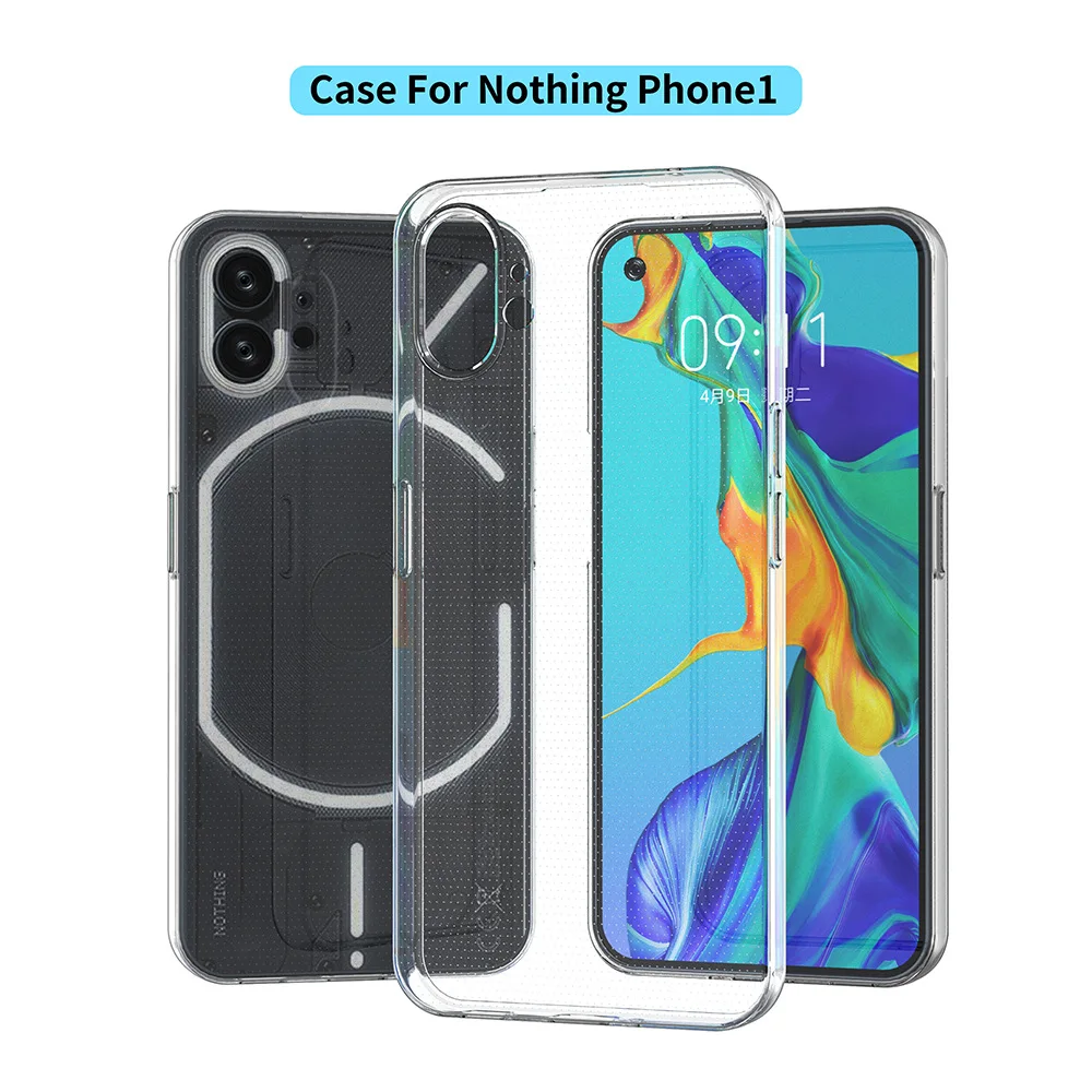 

Simple Slim Soft TPU Clear Transparent Phone Case On For Nothing Phone 1 Phone1 (1) 5G Cover Fundas Capa