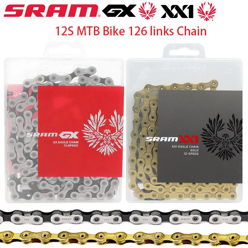 SRAM Eagle 12 Скоростей XX1 Золотая цепь для горного велосипеда 126L звено блокировки
