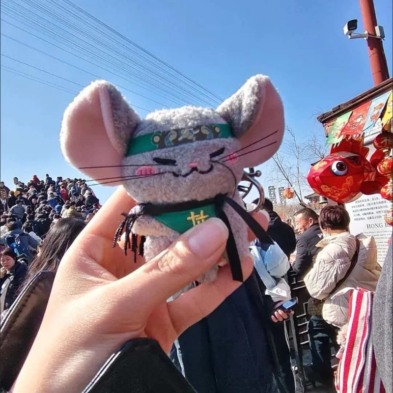 Фото 11 см Игровая фигурка Jiuliu Mouse из игры WHERE WINDS MEET, милая мягкая хлопковая кукла в виде животного, мультяшная аниме-мини-игрушка, декор для фанатов, подарки №1