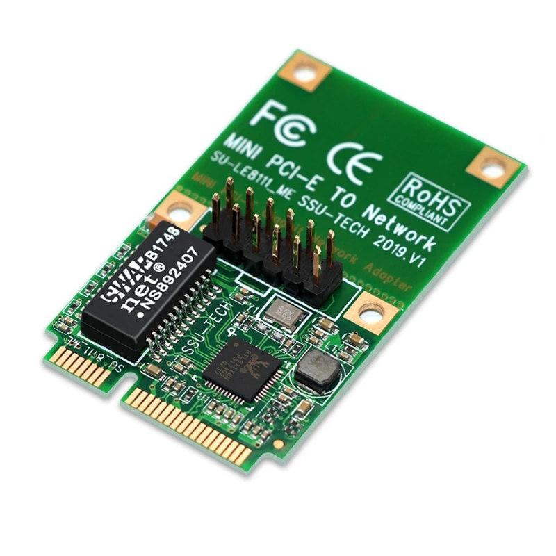 

Одиночная гигабитная карта Mini PCIE 1000 Мбит/с, настольный Ethernet Nic RJ-45 Lan