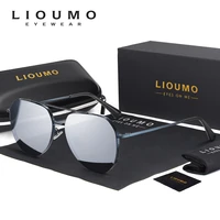 lioumo fashion aviation sunglasses men polarized driving glasses women trendy shades unisex anti glare eyewear heren zonnebril