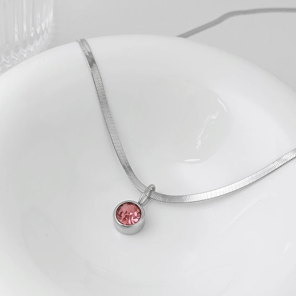 Простое женское ожерелье-подвеска из нержавеющей стали серебряного цвета 10 шт.