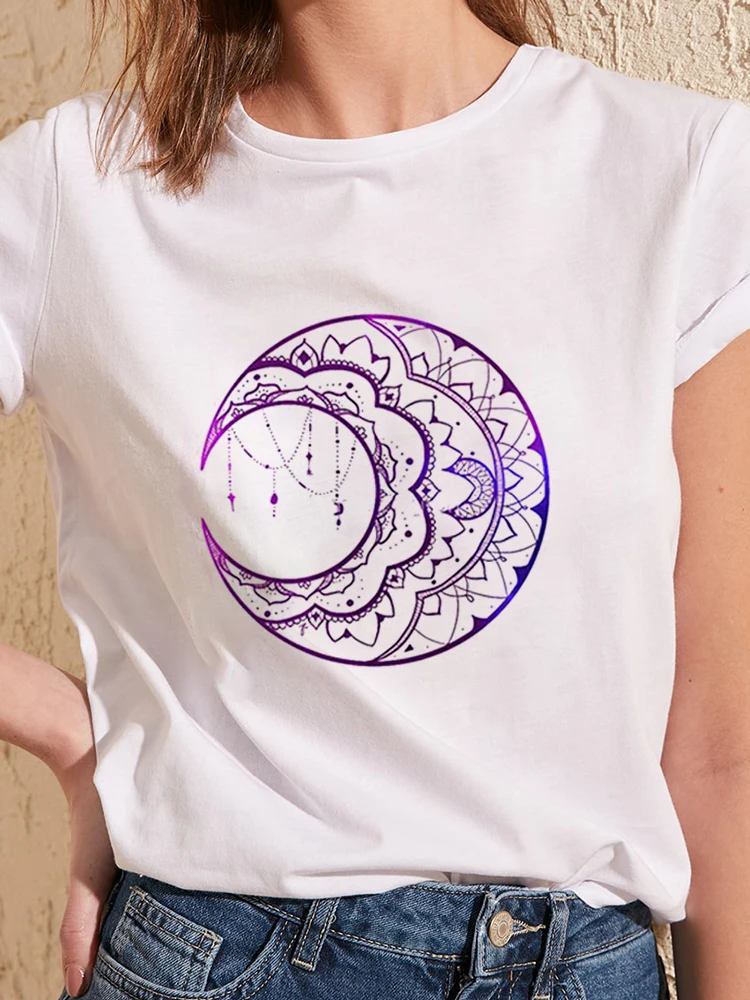 

JIERAN Shirt for Ladies Print Casual Funny Women Tee Shirt Femme Short Sleeve Loose Women T-Shirt Girl Graphic Tees