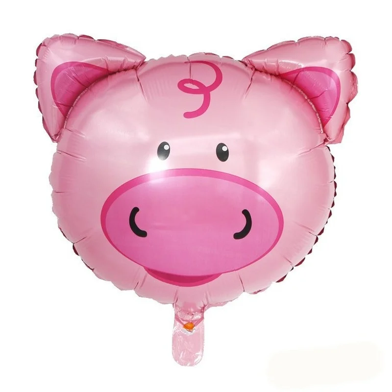 2022 Big Pig Head Foil Walking Balloon Baby Shower Boy Girl Kids Happy Birthday Party Decoration Animal Helium Dropship | Дом и сад