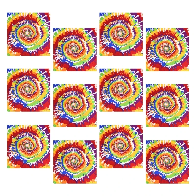 Набор из 12 изысканных платков унисекс. Простой уличный платок. Элегантная мода.