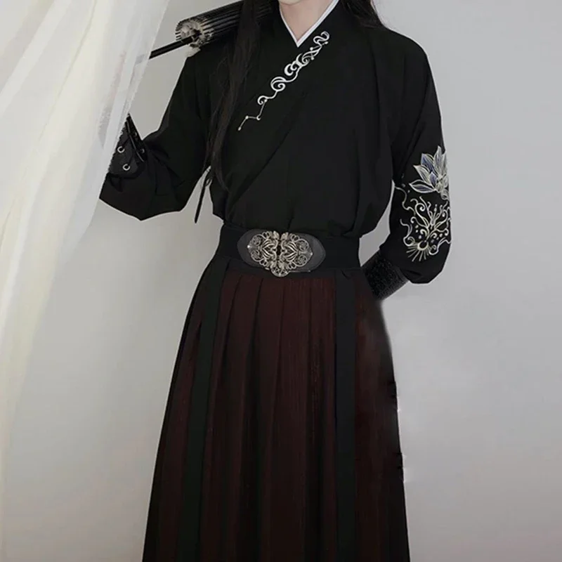 Мужской традиционный Вышитый Костюм ханьфу большого размера 3XL в китайском стиле