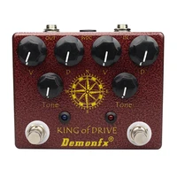 demonfx king of drive high quality guitar effect pedal overdrive distortion boost with true bypass