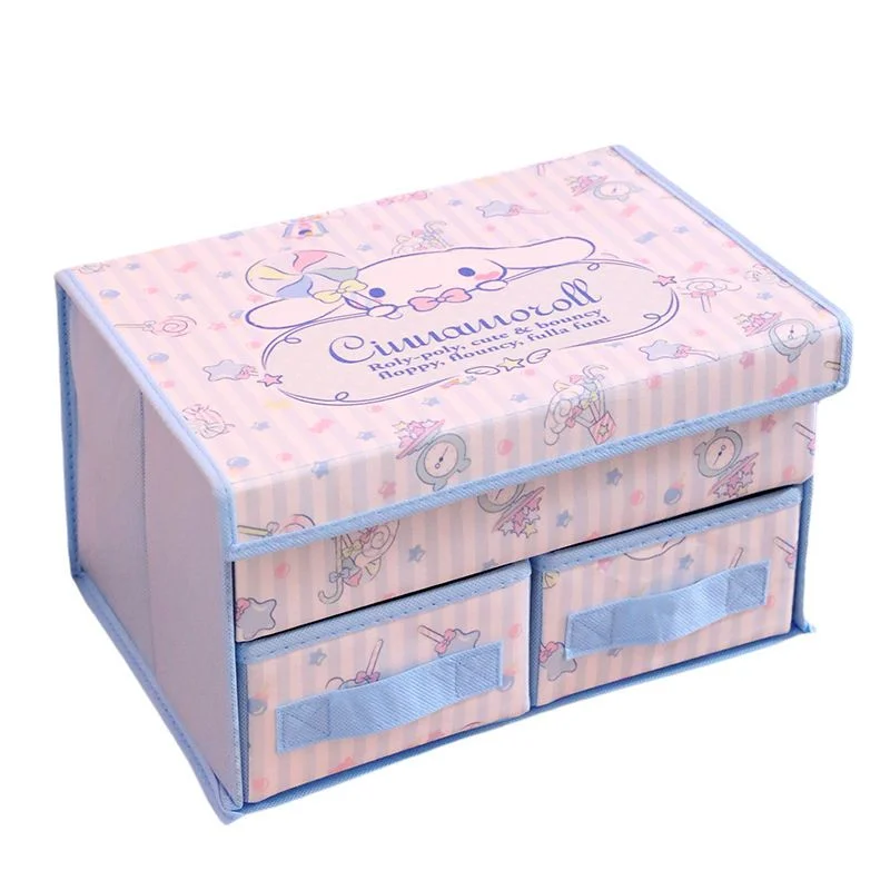 

Hellokitty Storage Box Kawaii Kuromi Anime Sanrio Foldable My Melody Cinnamoroll Organizer Box Large Toy Bedroom Clothes Drawer