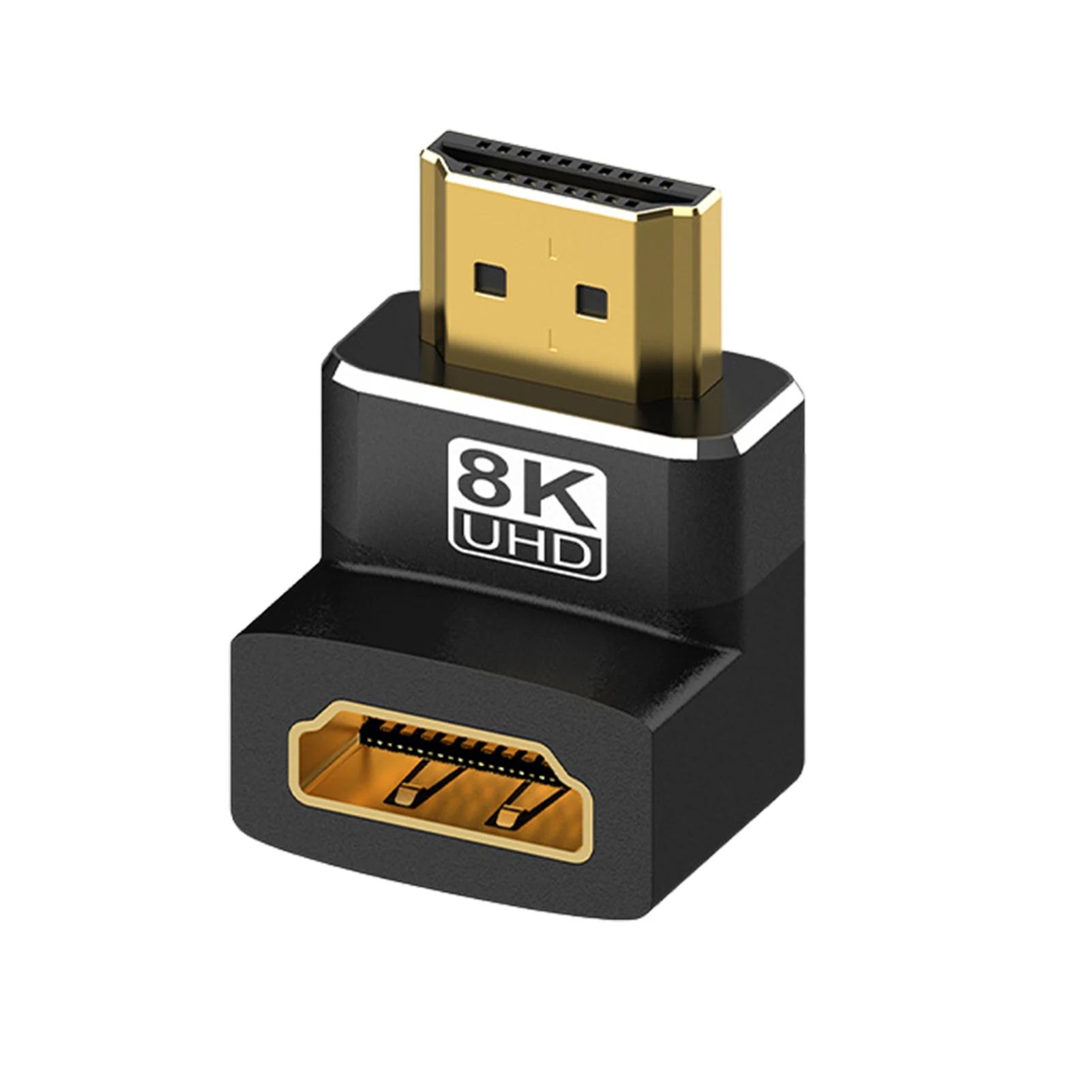 

Адаптер высокой четкости 90 и 270 градусов, разъем 90 градусов 3D и поддержка 8K, совместим с настольным компьютером, черный