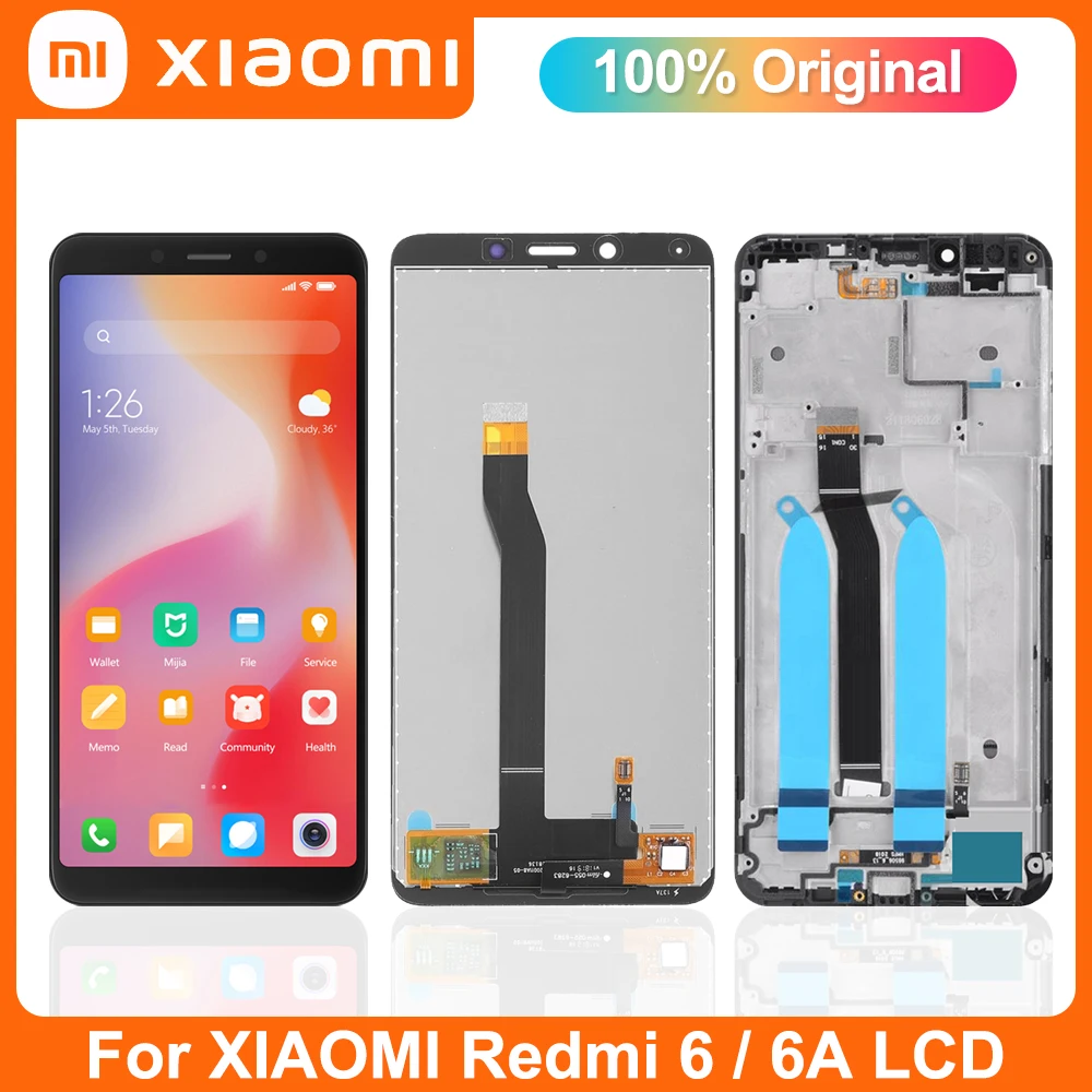 

Original For Xiaomi Redmi 6 LCD Display For Redmi6 Redmi6A Touch Screen Digitizer Screen with Frame Redmi 6A ScreenRepair