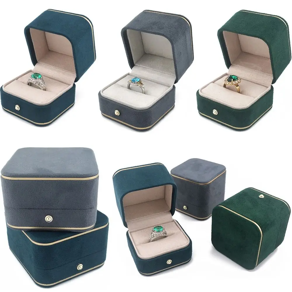 

Прочная Изысканная Свадебная подарочная коробка для хранения колец бархатная шкатулка для ювелирных изделий для хранения серег