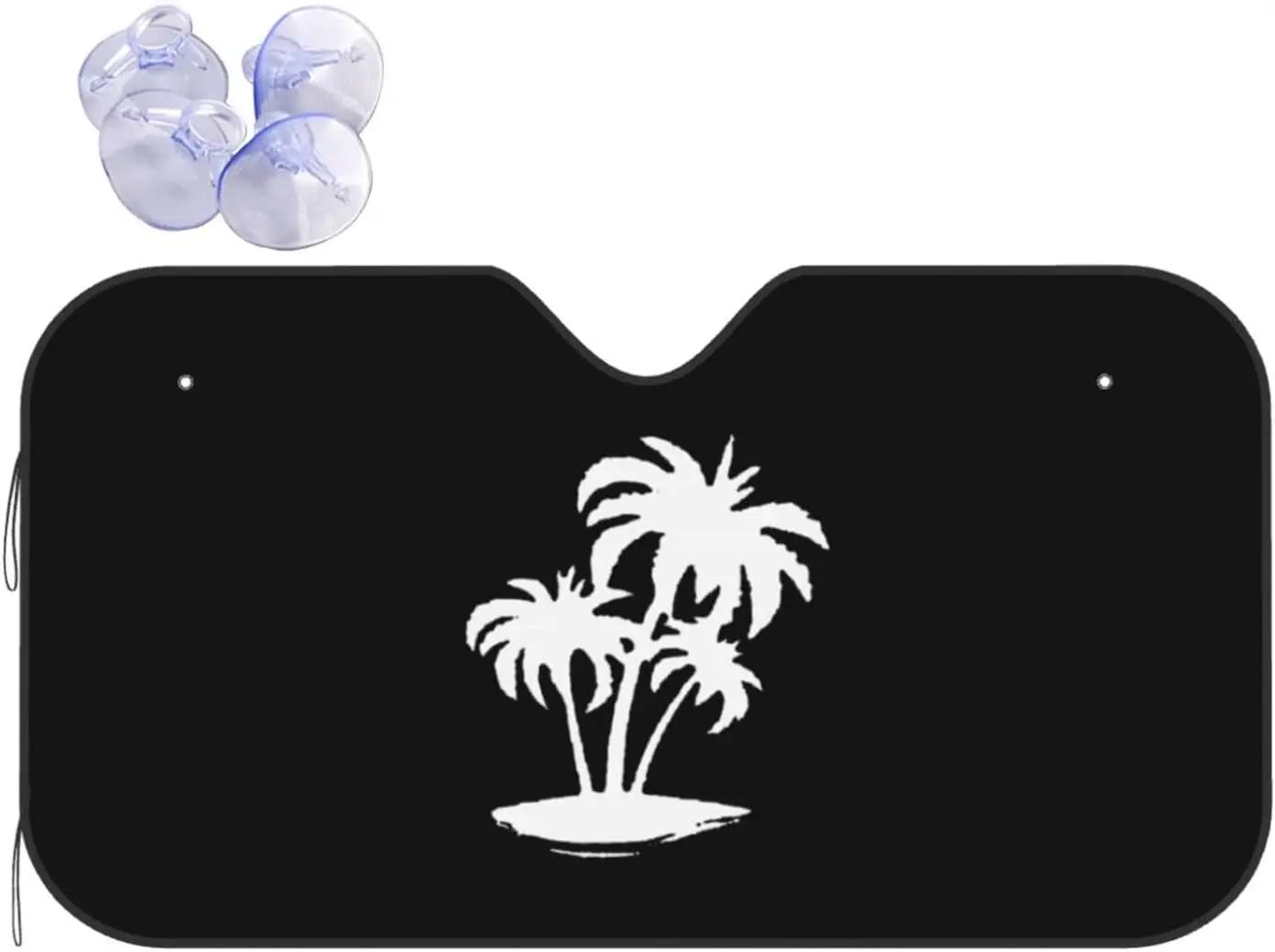 

Солнцезащитный козырек для автомобиля, с рисунком пальмы и тропического островка, для большинства моделей седанов, внедорожников с УФ-лучами, сохраняет прохладу в автомобиле