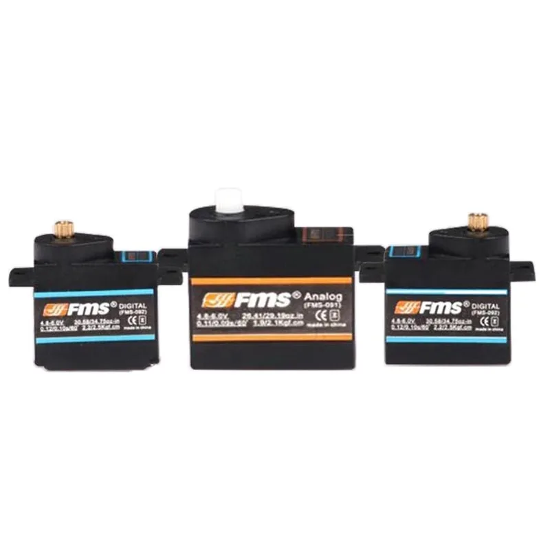 

4 шт. FMS 9 г 17 г 25 г сервопривод пластиковый аналоговый/металлический цифровой/медленно положительный резерв микро сервопривод рулевой двига...