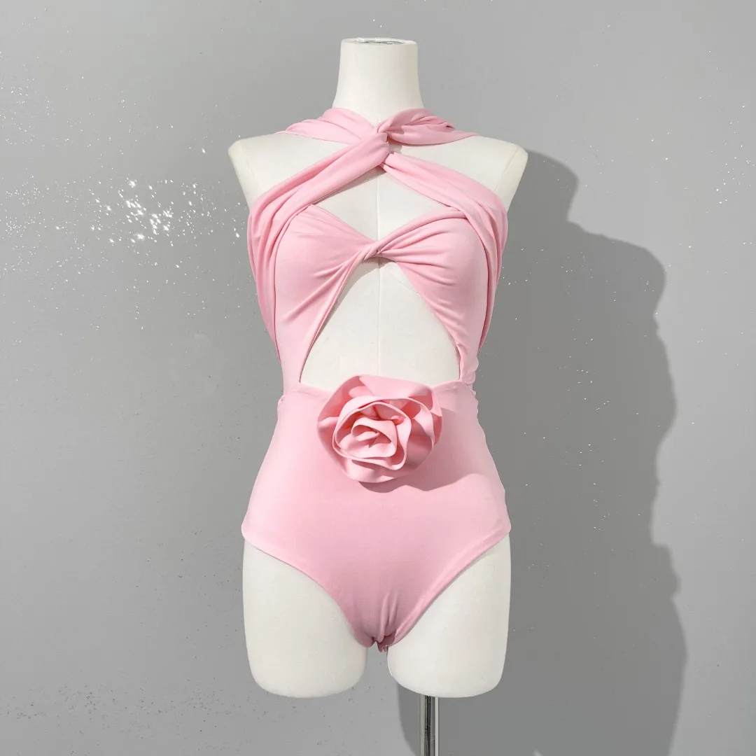 

New knotted hollowed out one-piece leggings flowers can be freely removed