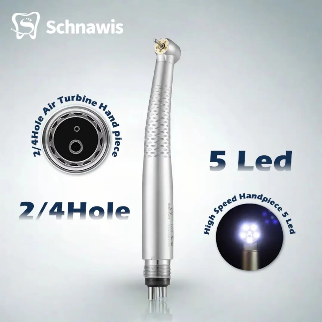Стоматологический высокоскоростной наконечник 5 светодиодов 2/4 отверстия ручная