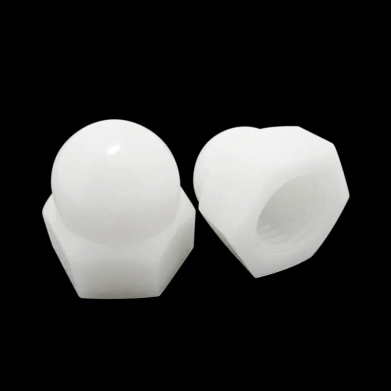 

5-50pcs M3 M4 M5 M6 M8 M10 M12 white nylon Cap Nuts Decorative Cover Semicircle Acorn Nut White Dome Bolt Nut Protection Caps