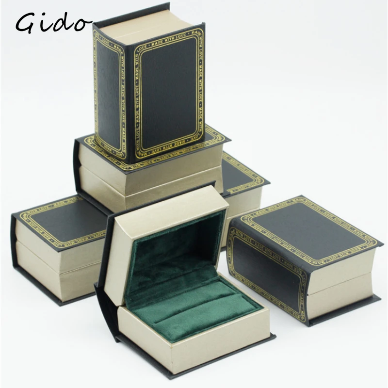 

Коробка для двойных колец, Свадебный маленький держатель для колец и ожерелий, бутик, ювелирный магазин, Подарочная коробка для упаковочного органайзера