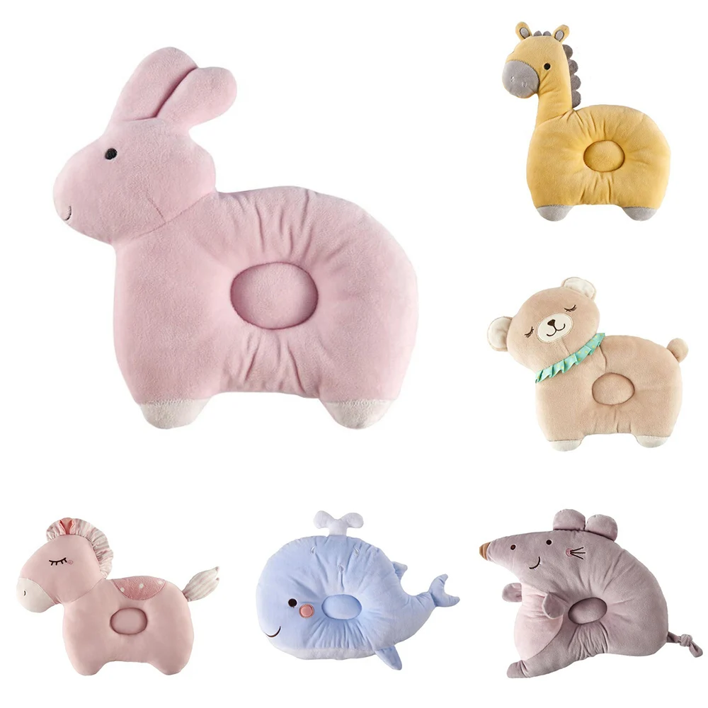 

1Pcs Baby Newborn Pillows Lovely Animal Pattern Baby Shape Pillow Anti-rollover Baby Headrest Pillow Pad Nursing Sleep Support