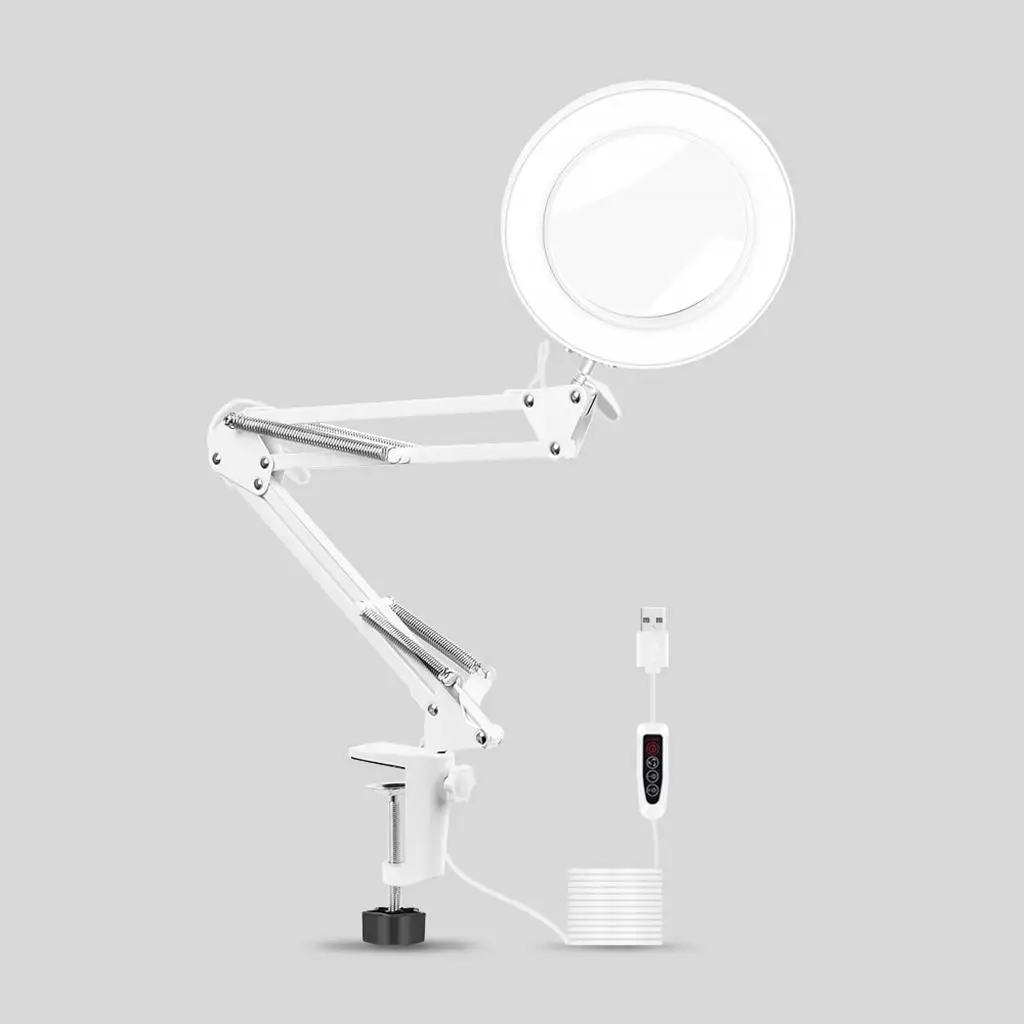 5X Настольная лампа с увеличительным стеклом для чтения хобби ремесла
