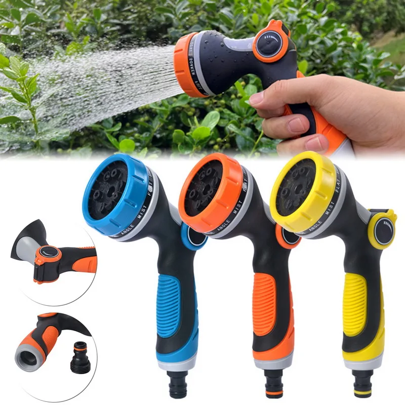 

Garden Hose Nozzle Heavy Duty Metal Water Spray Gun High Pressure Washer Sprayer with 10 Adjustable Pattern