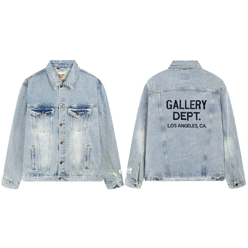 

Embroidery Washing Blue High Street Casual Denim Jacket 2022 Autumn And Winter Man New Fashion Hip Hop Personality Denim Jacket