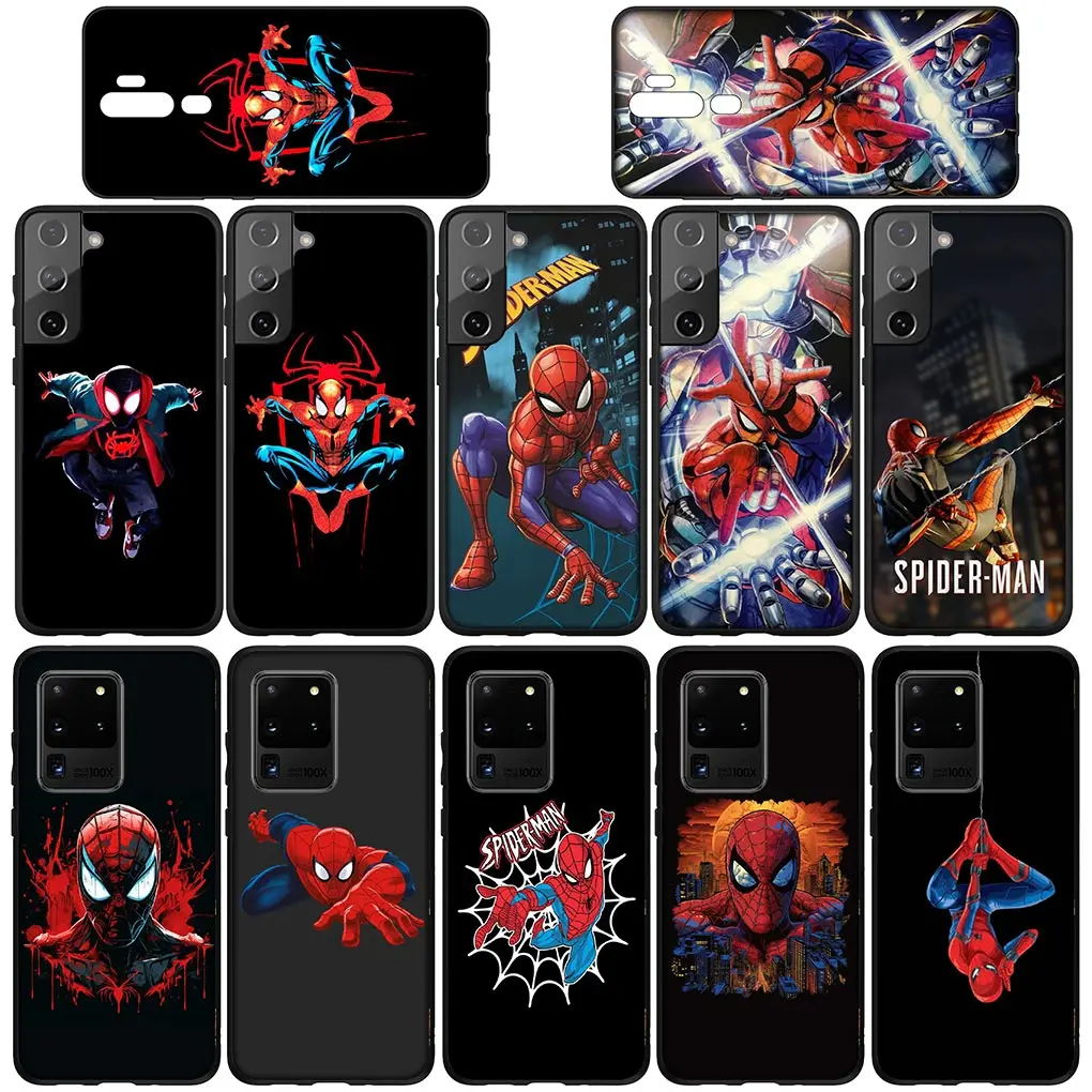Чехол для телефона Человек-паук M-Marvels Spider Man Samsung Galaxy S21 S20 Fe S23 S22 Ultra S8 Plus A12 A13 A21S A73 +