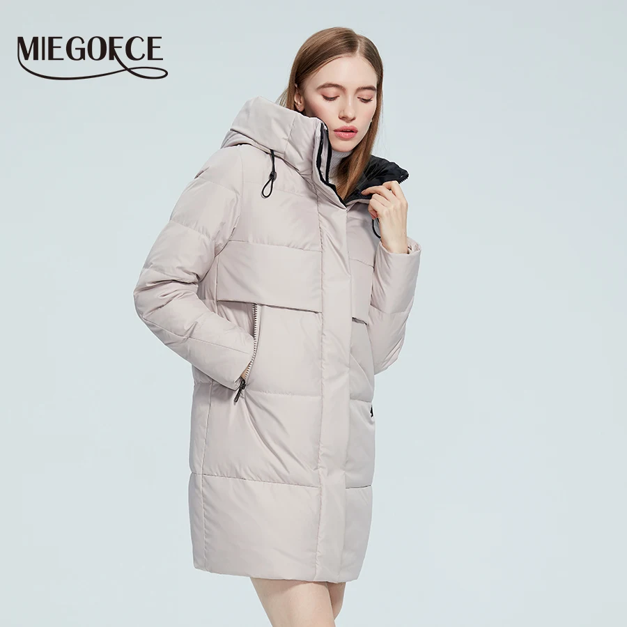 

MIEGOFCE 2022 Women's Winter New Padded Clothes Hooded Jacket Windproof Design Fabric Soft Lining Different Colors Coat D22615