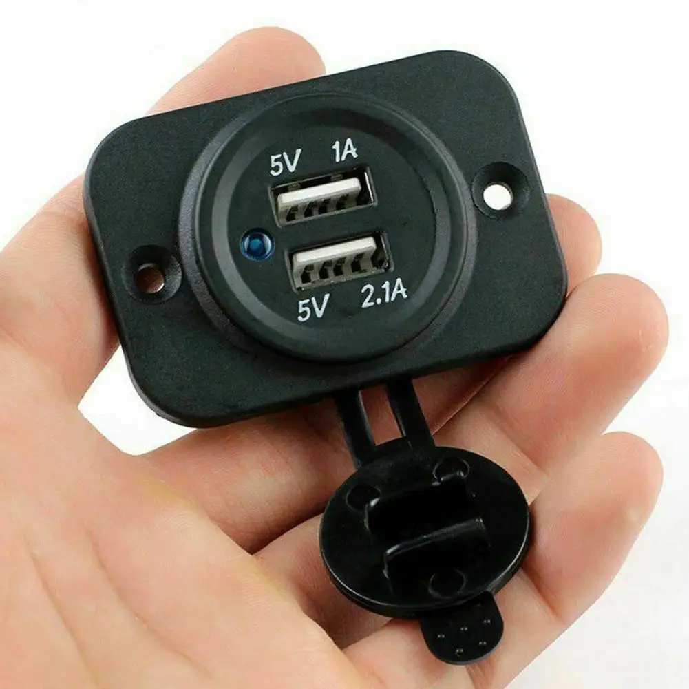 

Водонепроницаемый полезный 5 в 3,1 А двойной USB адаптер питания для сотового телефона разъем легкое автомобильное зарядное устройство разъем...