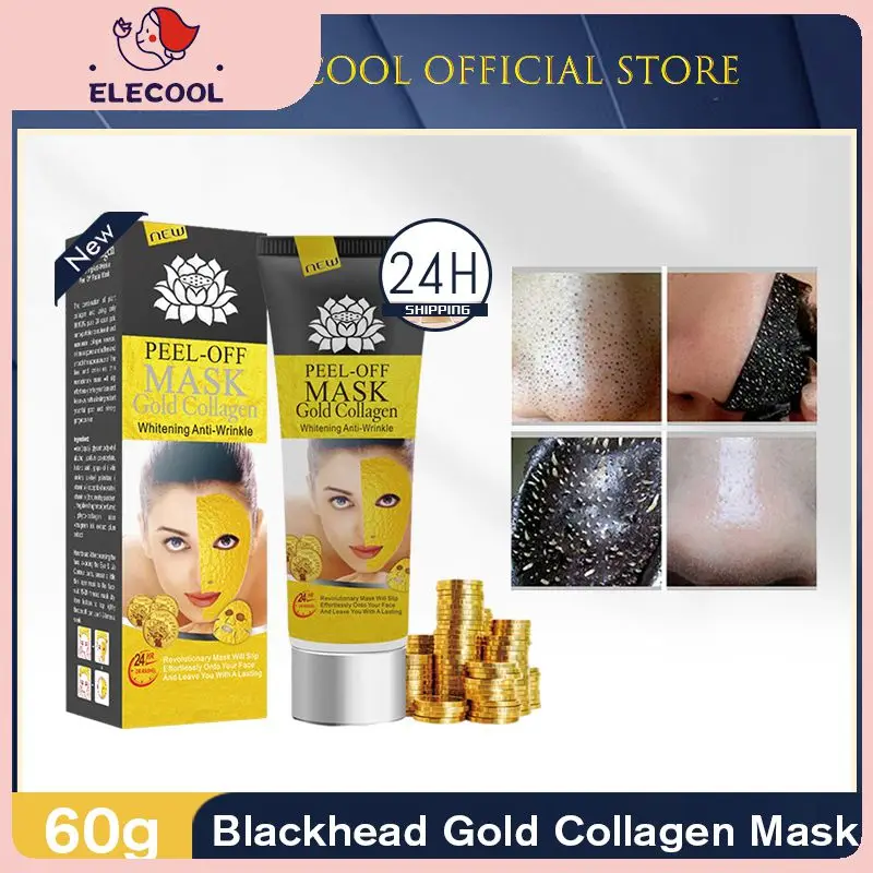 

60g Yellow Gold Collagen Facial Face Mask High Moisture Anti Aging Remove Wrinkle Go Blackhead Acne Korean Facial Mask