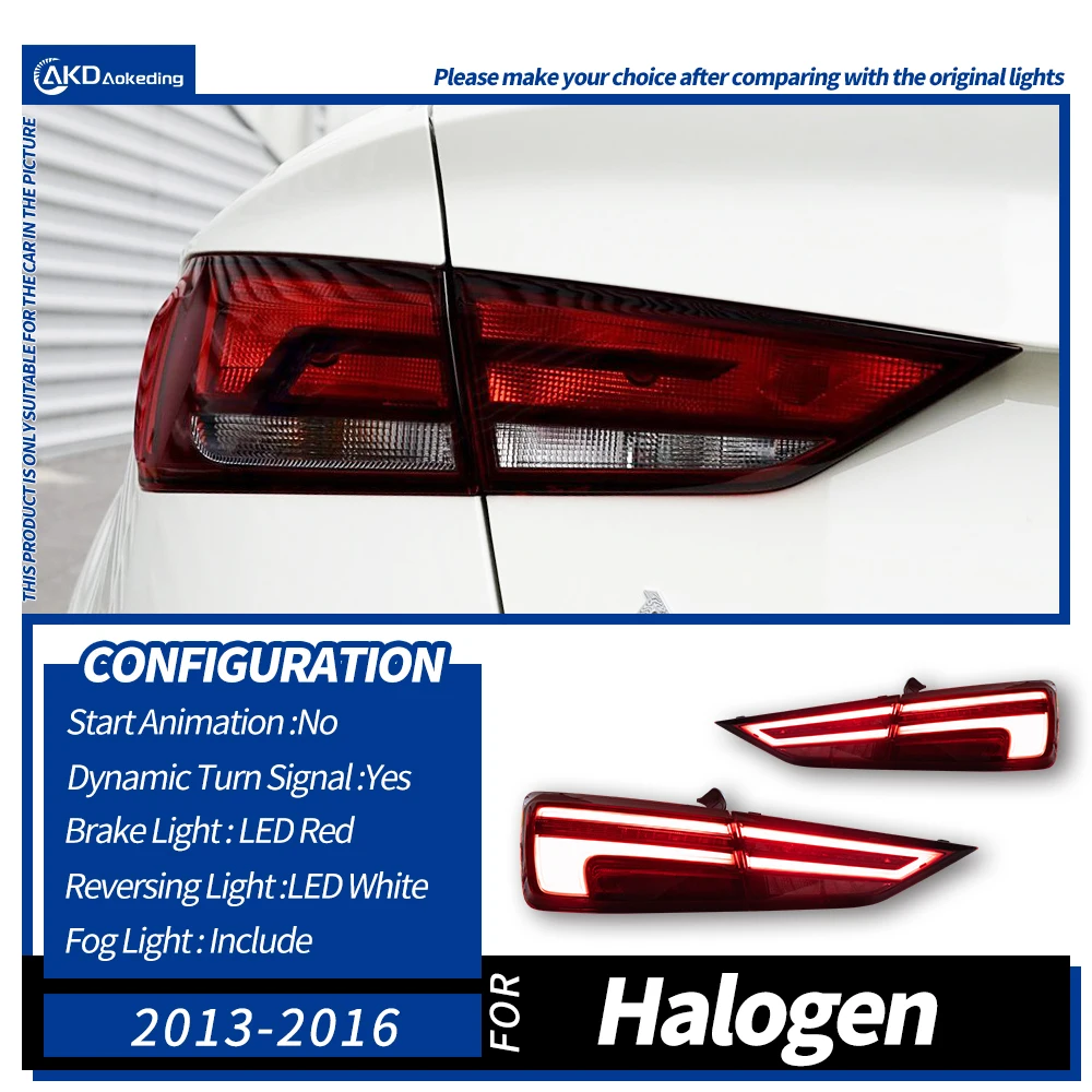 

Автомобильные фары для Audi A3, 8 в, лимузин, седан, 2013-2020 светодиодный, Автомобильный задний фонарь в сборе, обновленный динамический сигнал поворота, аксессуары для фар