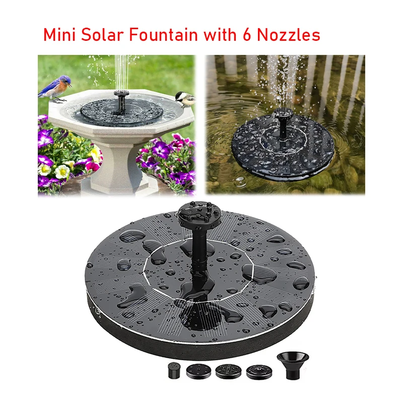 Водяной Насос На Солнечной Энергии С 6 Насадками 16/13 См Плавающий Солнечный