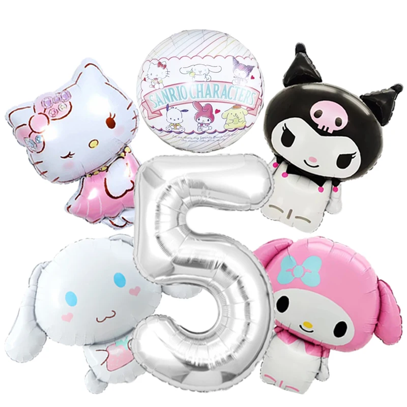

Набор фольгированных шаров Miniso Sanrio Kuromi Cinnamoroll My Melody 32 дюйма
