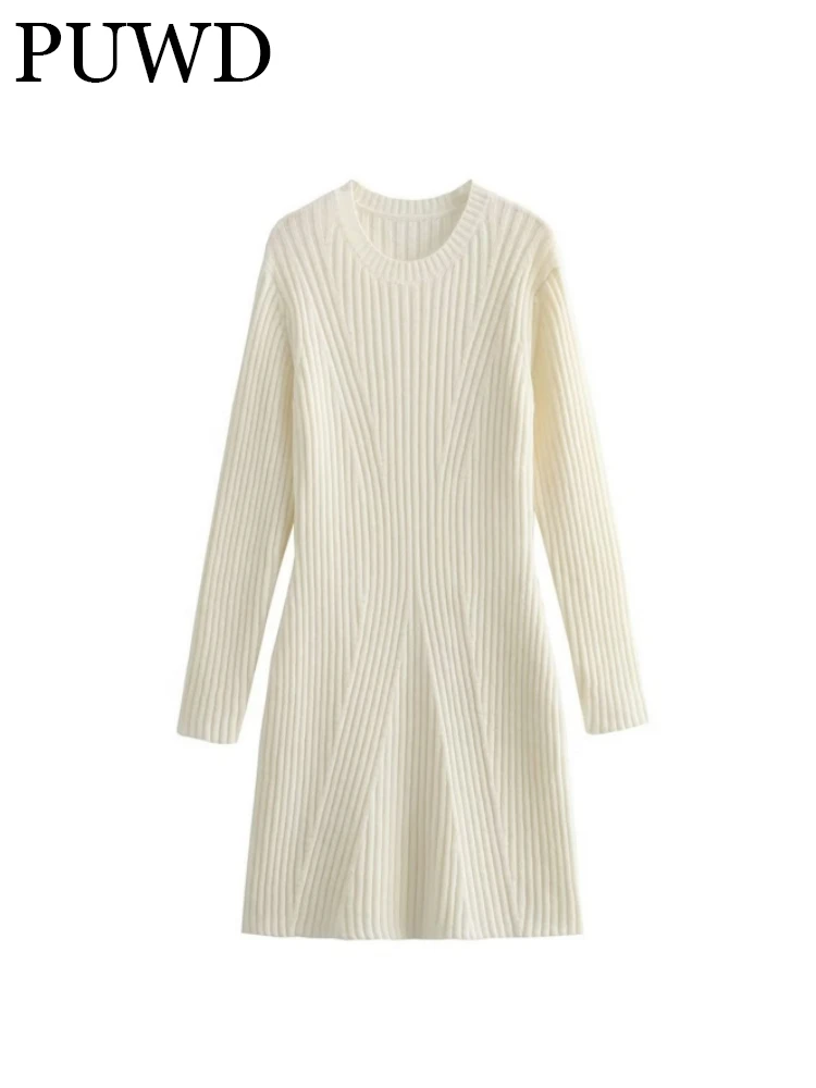 

Женское платье PUWD осень 2023 модное женское повседневное Доступно два цвета Популярное удобное платье для женщин шикарная верхняя одежда