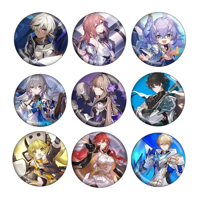 

Lovely Animated Cartoon Star Dome Railway Acrylic Doll Cute Double Layer Little Little Double Layer Keychain Bag Pendants